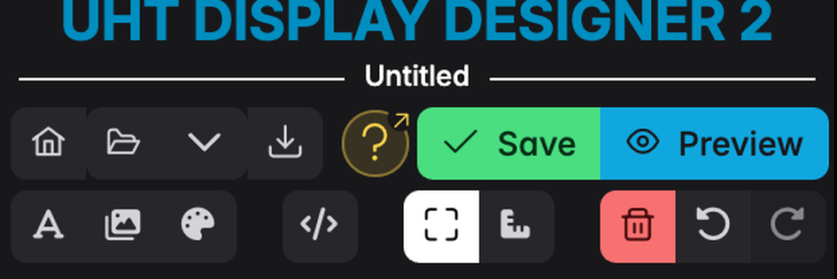 The designer toolbar
